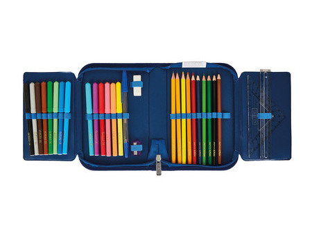 herlitz Étui scolaire 'Dip Dye', 31 pièces, pink/lilas