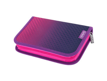 herlitz Étui scolaire 'Dip Dye', 31 pièces, pink/lilas