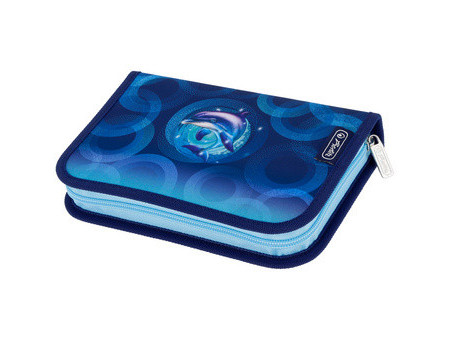 herlitz Étui scolaire 'Dolphin Ride', 31 pièces