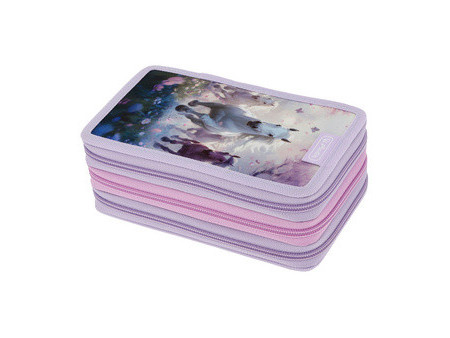 herlitz Étui scolaire TriCase 'Whisper Mane', 31 pièces