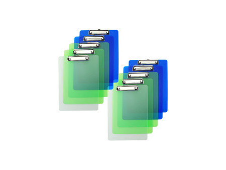 RAPESCO Porte-bloc à pince, A4, assorti, set de 10