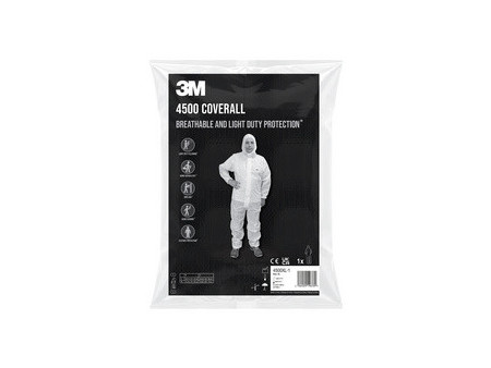 3M Vêtement de protection 4500, cat. 1, L, blanc