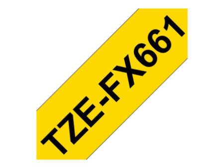 BROTHER TZEFX661 36mm Black on White FL