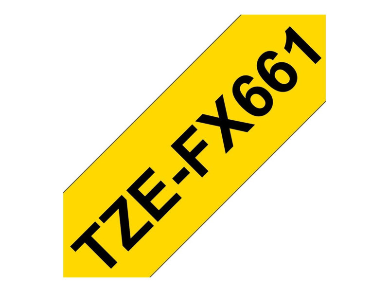 BROTHER TZEFX661 36mm Black on White FL