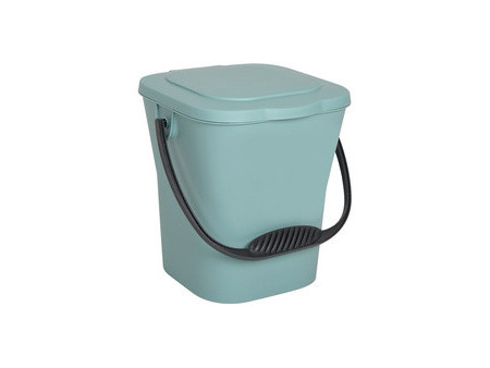 EDA Poubelle à compost, 6 litres, vert eucalyptus