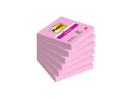 Post-it Bloc-note super sticky notes, 76 x 76 mm, rose