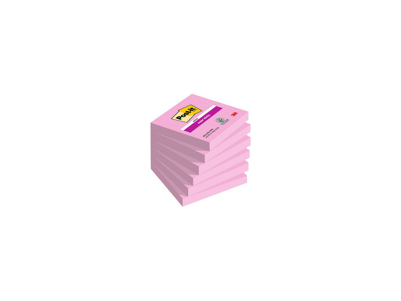 Post-it Bloc-note super sticky notes, 76 x 76 mm, rose