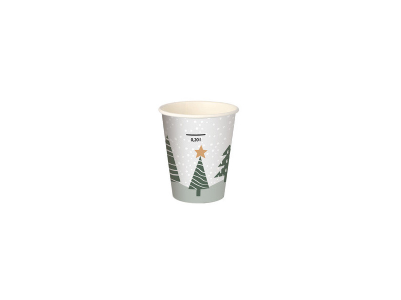STARPAK Gobelet en carton 'Winter Forest', 0,2 l