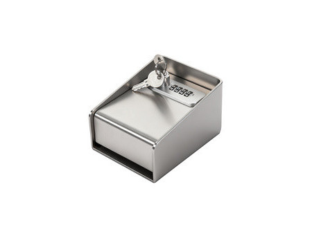 pavo Mini-coffre à clés inox, pour 1 trousseau, argent