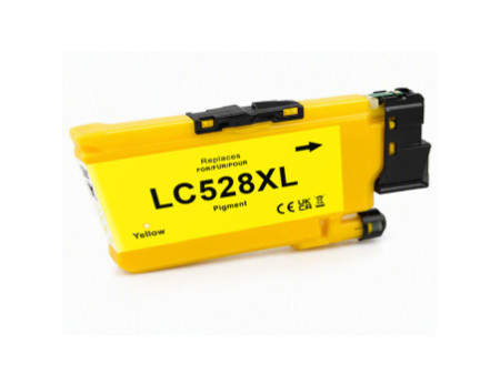 Cartouche compatible Brother LC528XLY - Jaune - 10.000 pages