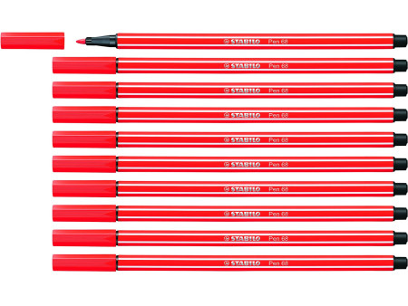 STABILO Stylo feutre Pen 68, rouge clair