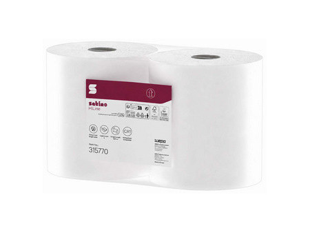 satino by wepa Rouleau de papier nettoyant HiLine, 525 m
