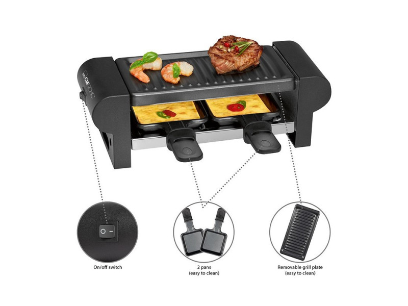 CLATRONIC Raclette-grill RG 3592, noir