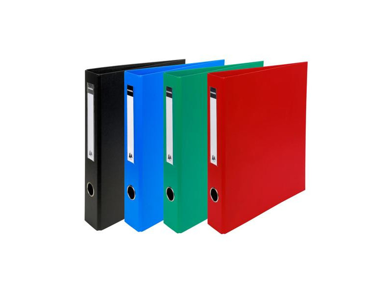 EXACOMPTA Classeur rembordé PVC, 4 anneaux en D, A4+,assorti
