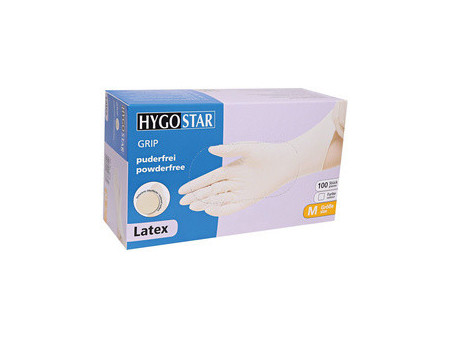 HYGOSTAR Gants en latex 'GRIP', L, blanc