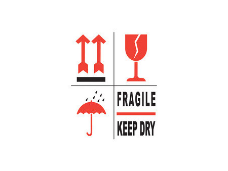 rillprint Étiquette d'avertissement 'FRAGILE / KEEP DRY'