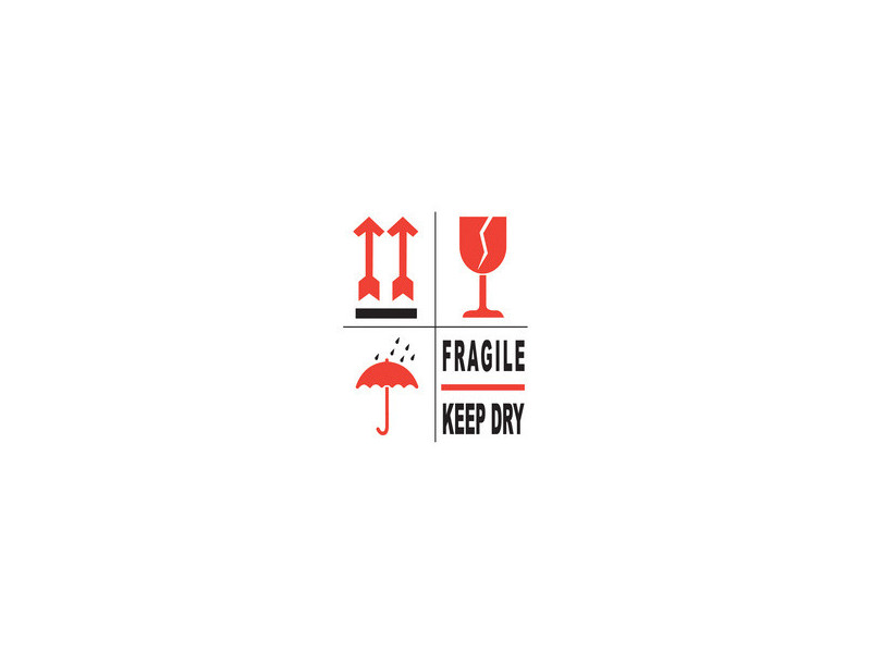rillprint Étiquette d'avertissement 'FRAGILE / KEEP DRY'