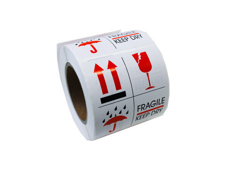 rillprint Étiquette d'avertissement 'FRAGILE / KEEP DRY'