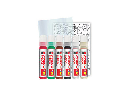 Marabu Kit Window Color 'Plaisir d'hiver', 6x 25 ml