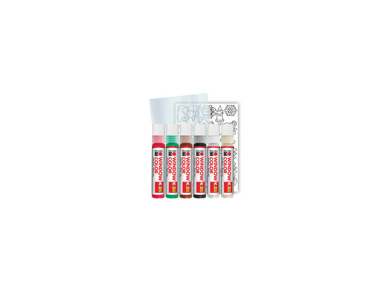 Marabu Kit Window Color 'Plaisir d'hiver', 6x 25 ml
