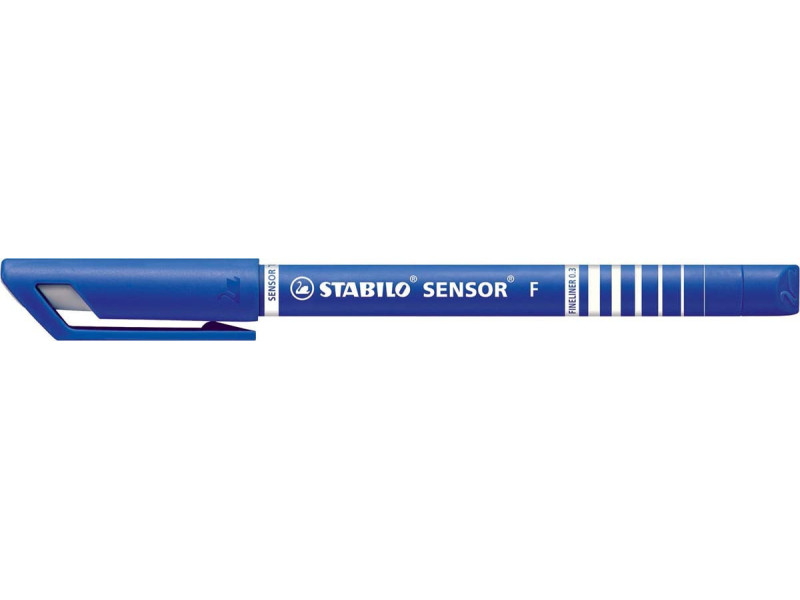 STABILO Feutre à pointe fine sensor F, tracé: 0,3 mm, bleu