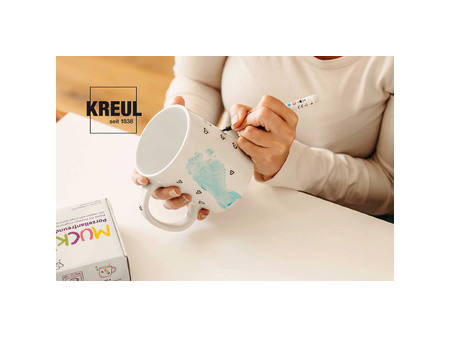KREUL Gouache aux doigts pour porcelaine 'MUCKI', kit