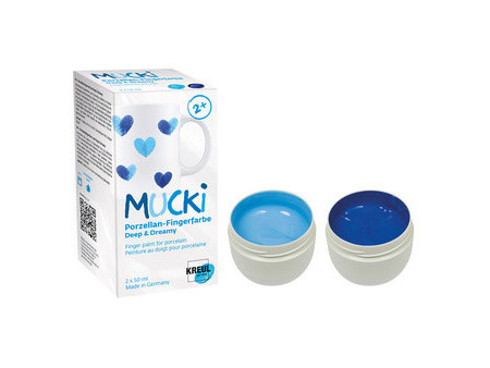 KREUL Gouache aux doigts pour porcelaine 'MUCKI', set de 2