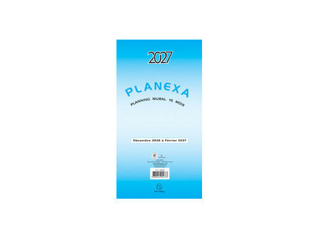 EXACOMPTA Planning mural PLANEXA, 2027, dépliant 15 mois