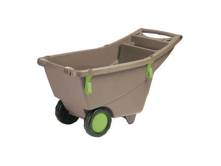 EDA Brouette de jardin, 140 litres, marron/vert