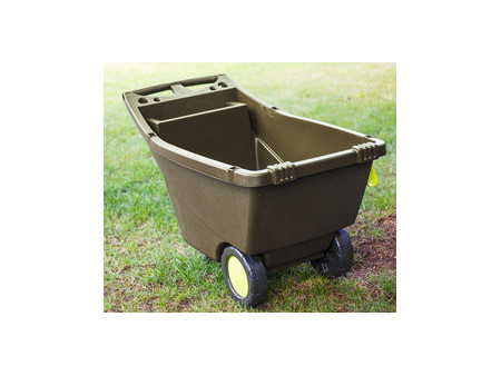 EDA Brouette de jardin, 140 litres, marron/vert