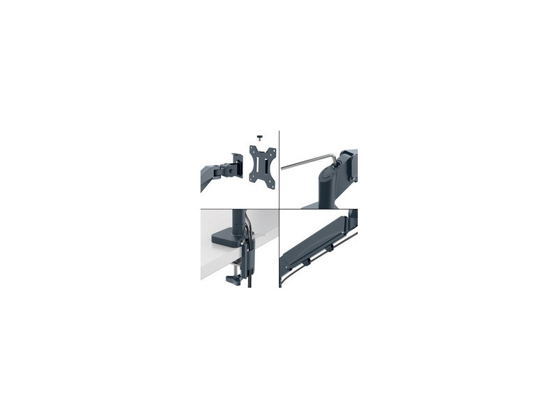 LEITZ Bras pour écran Ergo, longueur: 453 mm, gris clair