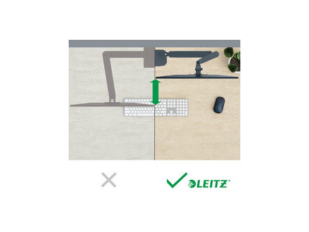 LEITZ Bras pour écran Ergo, longueur: 453 mm, gris clair