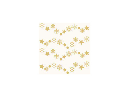 PAPSTAR Serviette à motif de Noël 'Golden Snowflakes'