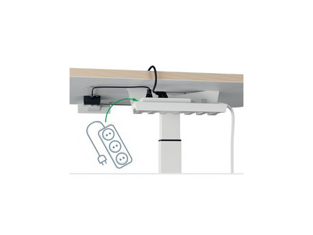 LEITZ Jeu de roulettes pour bureau 6534, gris clair