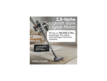 PROFI CARE Aspirateur à main / balai PC-BS 3138, turquoise