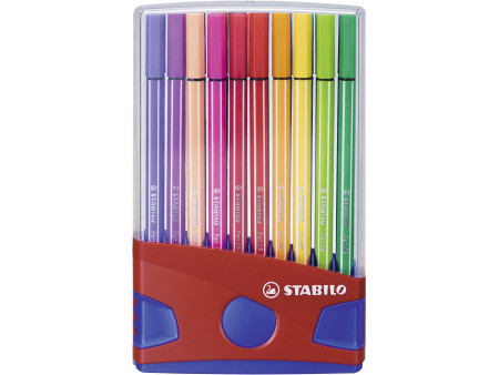 STABILO Feutre Pen 68, ColorParade de 20 pièces, rouge