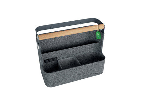LEITZ Organiseur de bureau avec poignée en bois, feutre