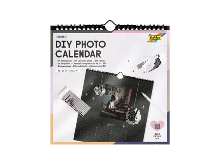 folia Calendrier mural, 230 x 230 mm, noir