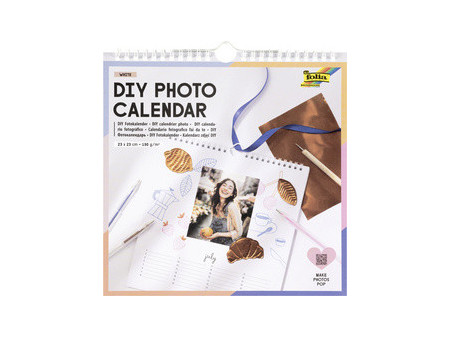 folia Calendrier mural, 230 x 230 mm, noir