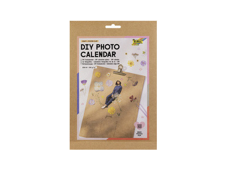 folia Calendrier mural, A4, avec pince, carton kraft