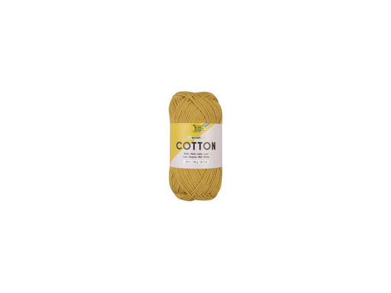 folia Fil de coton, 50 g / 150 m, mustard