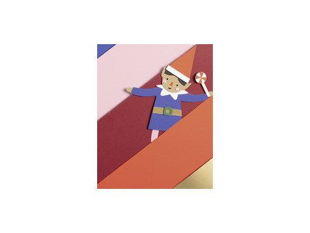 folia Bloc papier de couleur / carton de bricolage NOEL, A6