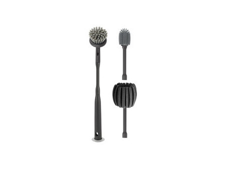 metaltex Kit de nettoyage Brush-Up, 3 pièces, gris