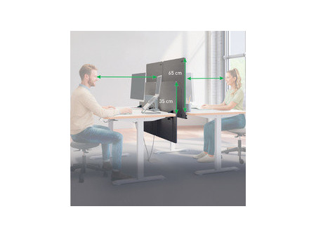 LEITZ Cloison acoustique, (L)600 x (P)12 x (H)700 mm, gris