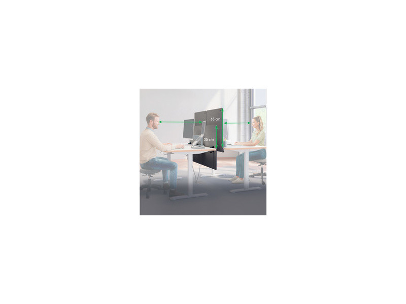 LEITZ Cloison acoustique, (L)600 x (P)12 x (H)700 mm, gris