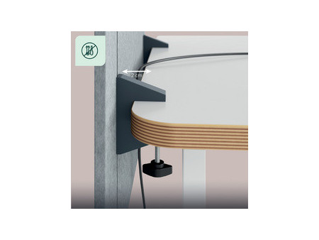 LEITZ Cloison acoustique, (L)600 x (P)12 x (H)700 mm, gris