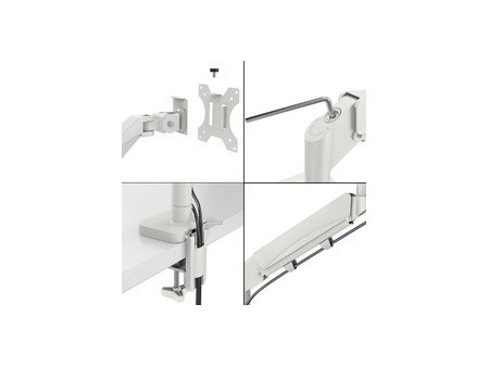 LEITZ Bras double Ergo Dual, longueur: 453 mm, gris clair