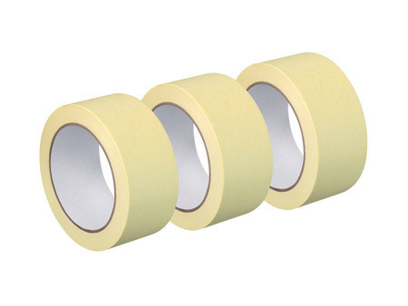 WESTEX Ruban de papier crêpé, 30 mm x 50 m, lot de 3, crème