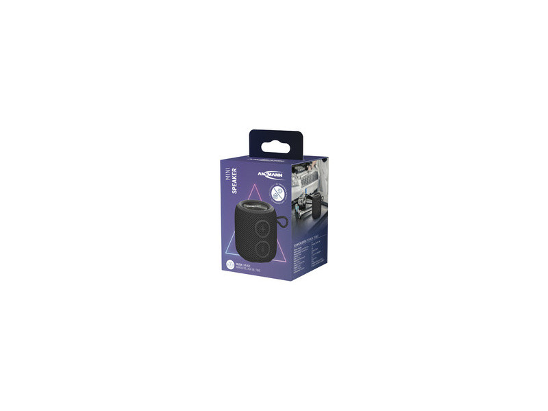 ANSMANN Mini haut-parleur bluetooth BTS, V5.4, noir