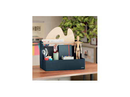 LEITZ Organiseur de bureau avec poignée en bois, tissu